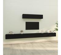 vidaXL Set Mobili Porta TV 6 pz Nero in Legno Multistrato