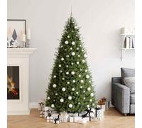 vidaXL Set Natale con 60 Palline Punta e 150 Luci LED Bianco e Grigio