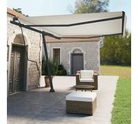 vidaXL Set Pali per Tenda da Sole Antracite 450x245 cm Ferro