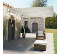vidaXL Set Pali per Tenda da Sole Bianco 600x245 cm Ferro