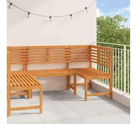 vidaXL Set Panchina da Giardino 3 pcs Marrone Legno di Acacia Massello