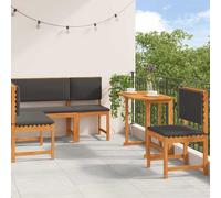 vidaXL Set Panchina da Giardino 4 pcs Marrone legno massello di acacia