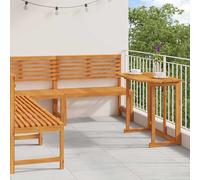 vidaXL Set Panchina da Giardino 4 pcs Marrone legno massello di acacia
