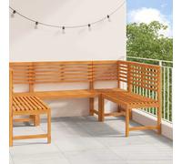 vidaXL Set Panchina da Giardino 5 pcs Marrone Legno di Acacia Massello