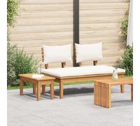 vidaXL Set Panchina e Tavolo da Giardino 2 pz Crema e Marrone