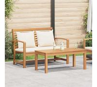 vidaXL Set Panchina e Tavolo da Giardino con Cuscini 2 Pezzo