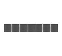 VIDAXL - Set Pannelli Di Recinzione In Wpc 1218x186 Cm Nero