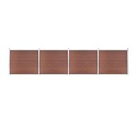 VIDAXL - Set Pannelli Di Recinzione In Wpc 699x146 Cm Marrone