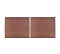 AX Recinzione 3.53x1.46m Pannelli 2 Barre 14 Stecche 3 Pali 7x7x145cm 0K 3070451