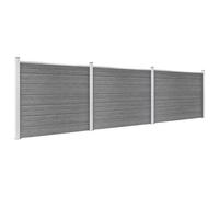 VIDAXL - Set Pannello Di Recinzione In Wpc 526x146 Cm Grigio