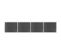 vidaXL Set Pannello di Recinzione in WPC 699x146 cm Grigio