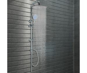 vidaXL Set per Doccia a Doppio Soffione con Doccetta Acciaio Inox