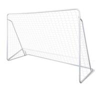 vidaXL Set Porta da Calcio in Acciaio 240 x 90 x 150 cm Alta Qualità