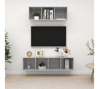 vidaXL Set Porta TV 2 pz Grigio Calcestruzzo in Truciolato
