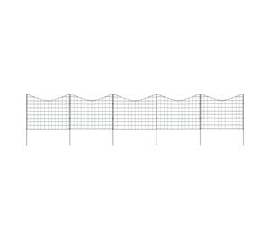 vidaXL Set Recinzione da Giardino ad Arco Invertito 77,5x64 cm Verde
