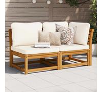 vidaXL Set Salotto da Giardino 2 pz con Cuscini Legno Massello Acacia
