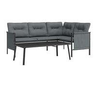 vidaXL Set Salotto da Giardino 2 pz in Acciaio Antracite