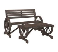 vidaXL Set Salotto da Giardino 2 pz in Legno Massello di Abete