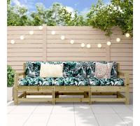 vidaXL Set Salotto da Giardino 3 pz in Legno Impregnato di Pino