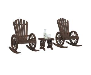 vidaXL Set Salotto da Giardino 3 pz in Legno Massello di Abete
