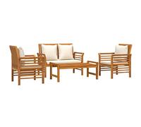 vidaXL Set Salotto da Giardino 4pz con Cuscini Legno Massello Acacia