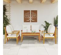 vidaXL Set Salotto da Giardino 5 pz con Cuscini Legno Massello Acacia