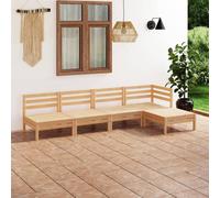 vidaXL Set Salotto da Giardino 5 pz in Legno Massello di Pino