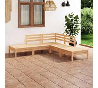 Set Salotto da Giardino 5 pz in Legno Massello di Pino