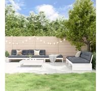 vidaXL Set Salotto da Giardino 6 pz Bianco in Legno Massello di Pino