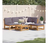 vidaXL Set Salotto da Giardino 6 pz con Cuscini in Massello di Acacia