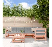 vidaXL Set Salotto da Giardino 6 pz in Legno Massello di Douglas