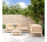 vidaXL Set Salotto da Giardino 6 pz in Legno Massello di Pino