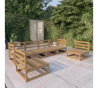 vidaXL Set Salotto da Giardino 6pz Marrone Ambra Legno Massello Pino
