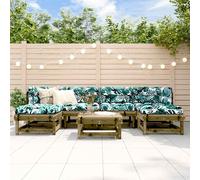 vidaXL Set Salotto da Giardino 7 pz in Legno Impregnato di Pino