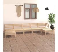 vidaXL Set Salotto da Giardino 7 pz in Legno Massello di Pino