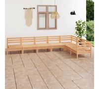 VidaXL Set Salotto da Giardino 7 pz in Legno Massello di Pino