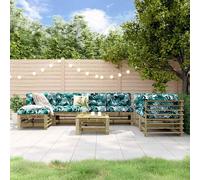 vidaXL Set Salotto da Giardino 8 pz in Legno Impregnato di Pino