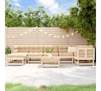 vidaXL Set Salotto da Giardino 8 pz in Legno Massello di Pino