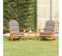 vidaXL Set Salotto da Giardino Adirondack 3pz Legno Massello di Acacia
