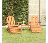vidaXL Set Salotto da Giardino Adirondack 3pz Legno Massello di Acacia