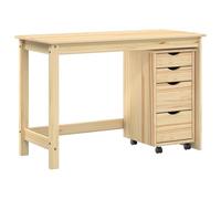 vidaXL Set scrivania e mobiletto su ruote MOSS 2 pcs Marrone,