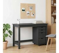 vidaXL Set scrivania e mobiletto su ruote MOSS 2 pz Grigio