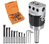 vidaXL Strumenti di Foraggio Set 15pz con Teste MT2-F1-12 Utensili Attrezzi Alesatori Macchina Sistema a Forare Attrezzature Fresatrice