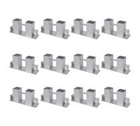 vidaXL Set Supporti per Legna da Ardere 12 pz in Acciaio Argento