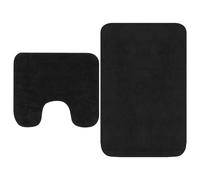 vidaXL Set Tappetini per Bagno 2 pz in Tessuto Antracite