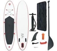 VIDAXL - Set Tavola da SUP e Surf Gonfiabile Rosso e Bianco