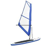VIDAXL - Set Tavola Gonfiabile da SUP con Vela Blu e Bianco