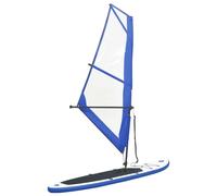 vidaXL Set Tavola Gonfiabile da SUP con Vela Blu e Bianco