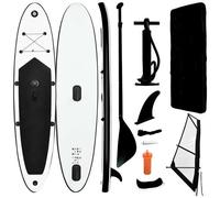 Set Tavola Gonfiabile da SUP con Vela Nero e Bianco