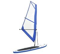 vidaXL Set Tavola Gonfiabile da SUP con Vela Tavola da Windsurf Prodotti per Surfisti Prodotti per Sport Acquatici Surf Blu e Bianco